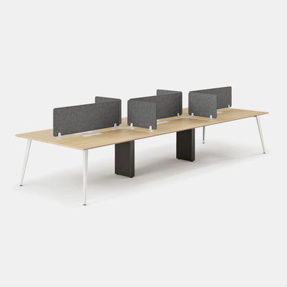 Six Person Desk Panels